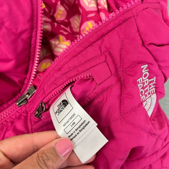 The North Face Girls Reversible Perrito Jacket 3-6 Months - Picture 6 of 11